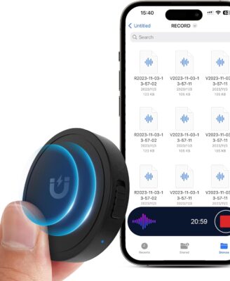 132G (9800 Hour) Voice Activated Recorder - Elasound Voice Recorder with AI-Intelligent Triple Noise Reduction, Portable Audio Recorder for Work, Lectures, Meetings, 100H Continuous Recording Device